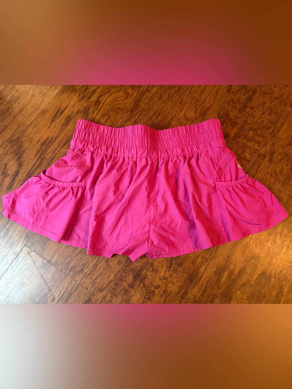 FP Movement by Free People High-Waist Pink Flowy Shorts